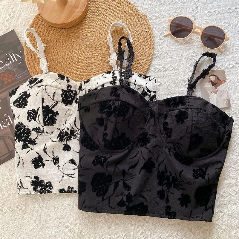 Floral Print Bustier Top Product Image