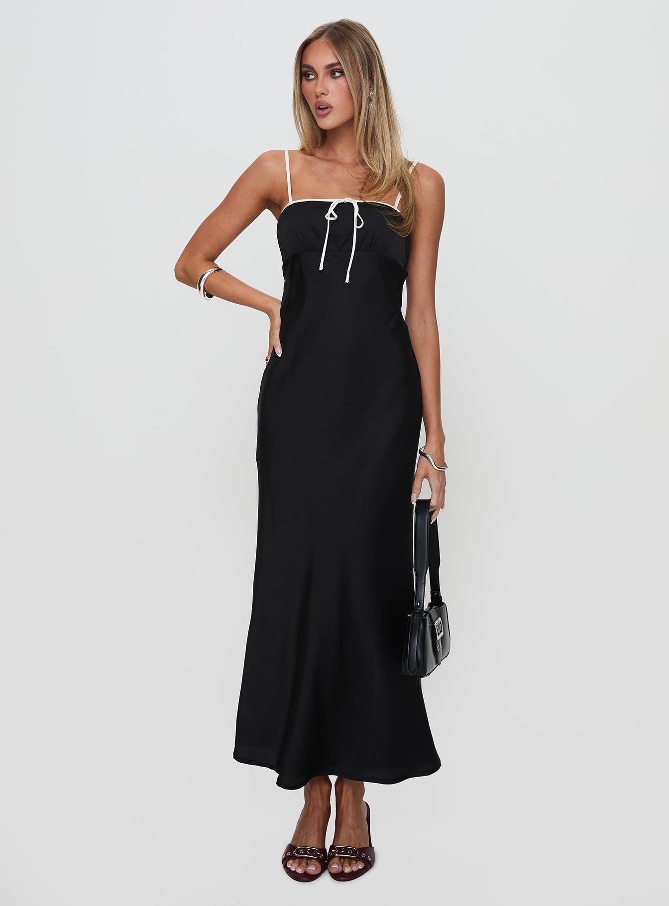 Vasiliki Maxi Dress Black / White Product Image