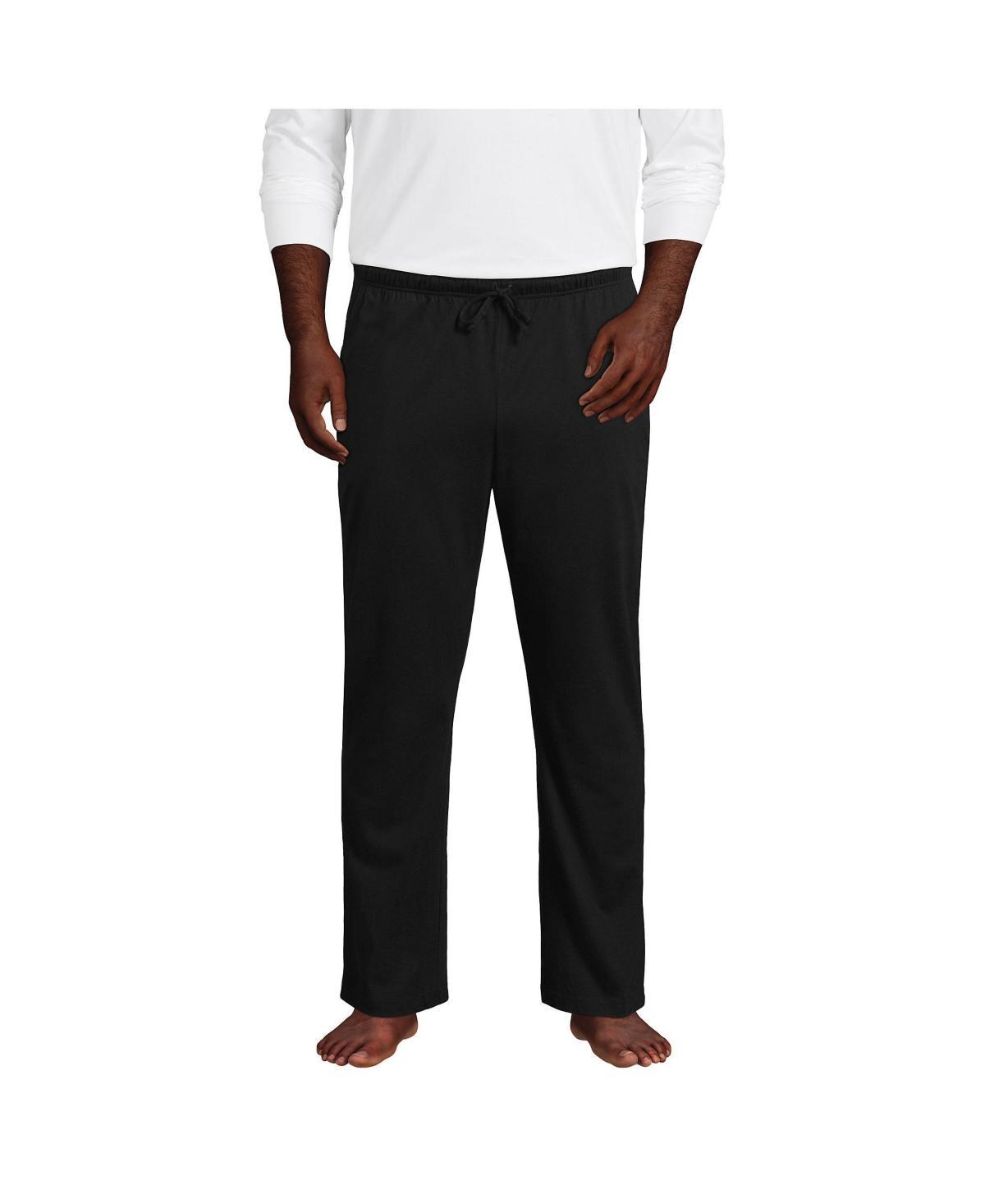 Big & Tall Lands End Knit Jersey Sleep Pants, Mens Dark Blue Product Image