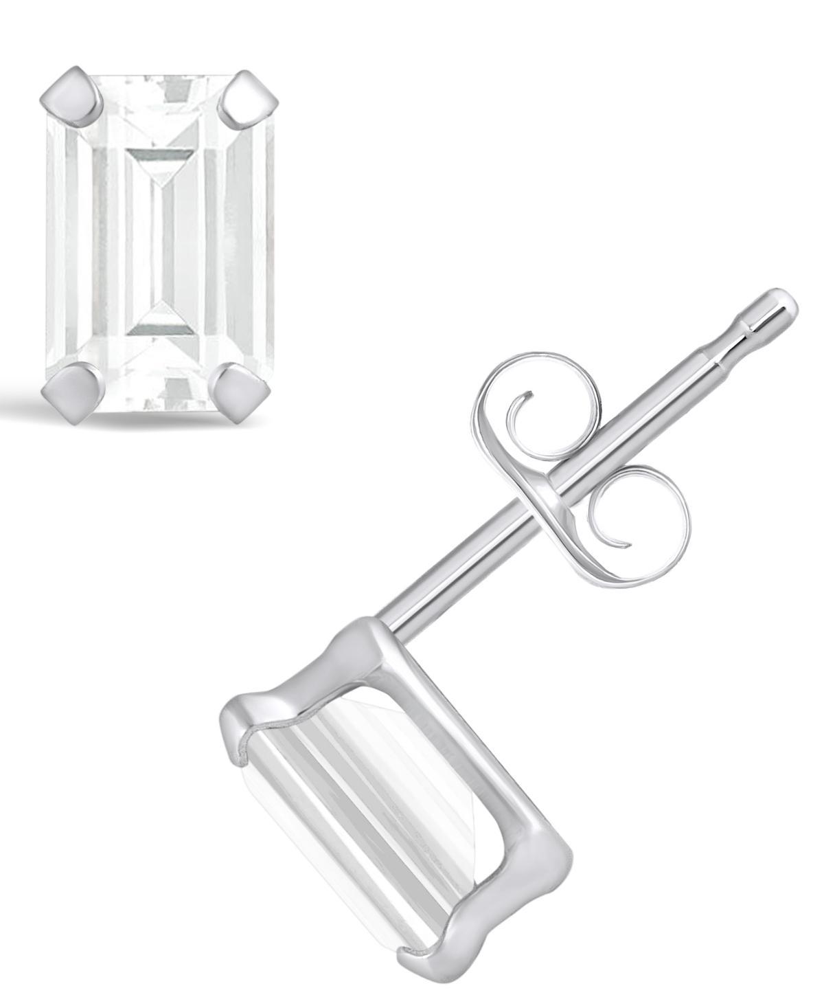 Macys Gemstone Stud Earrings in 10k White Gold Product Image