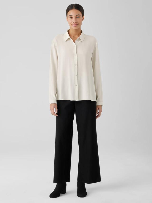 EILEEN FISHER Washable Stretch Crepe Wide-Leg Pantfemale Product Image