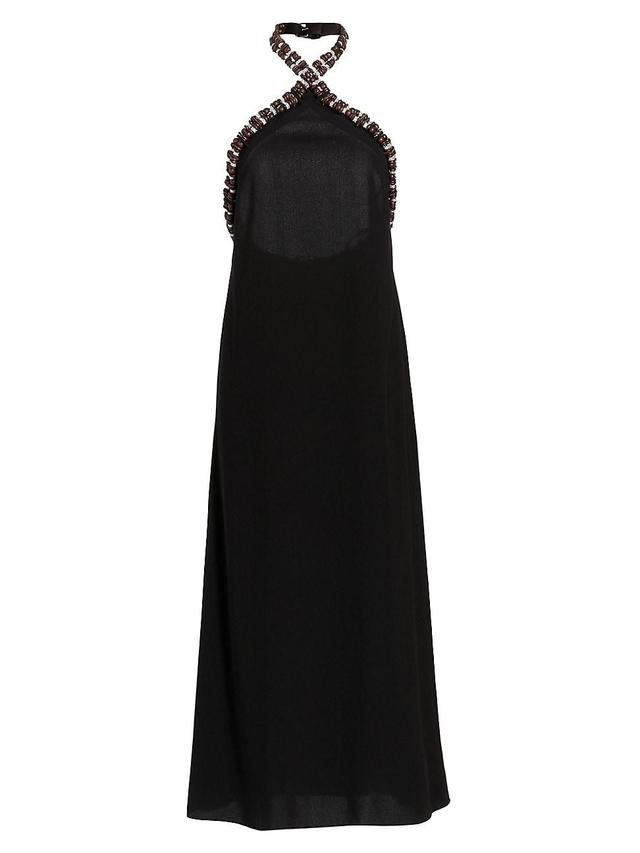 Womens Vette Beaded Halter Midi-Dress Product Image