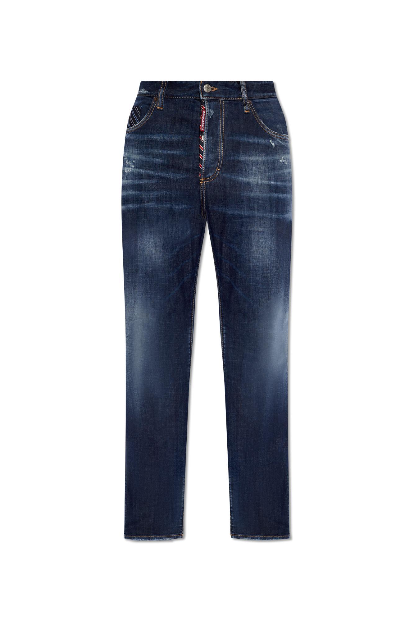 DSQUARED2 ‘642' Jeans In Navy Blue Product Image