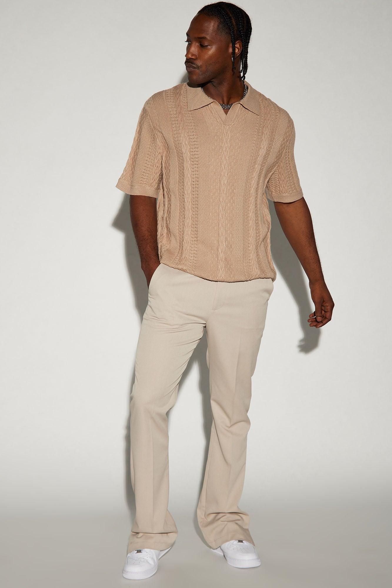 Karson Short Sleeve Polo - Tan Product Image