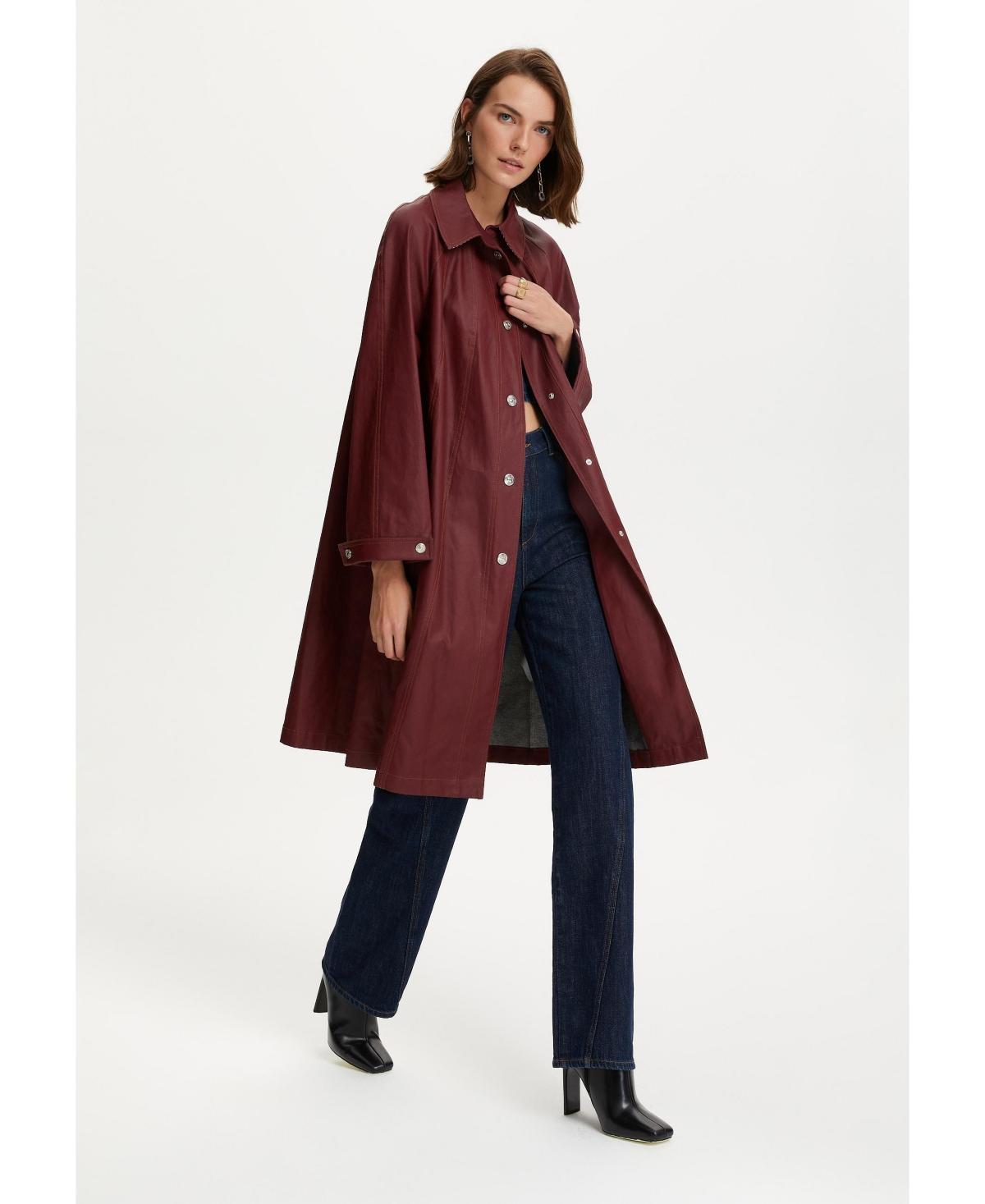 Womens Denim Trench Coat Product Image