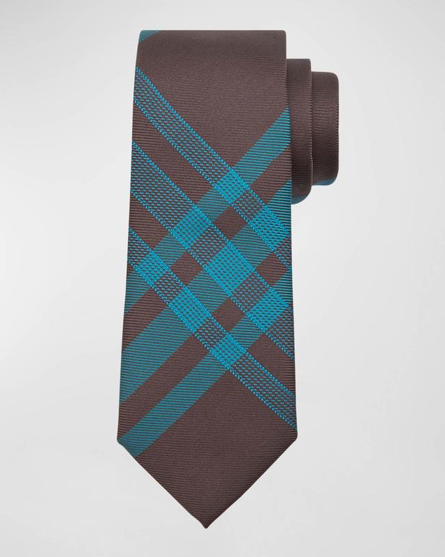 Men's Check Silk Twill Tie Product Image