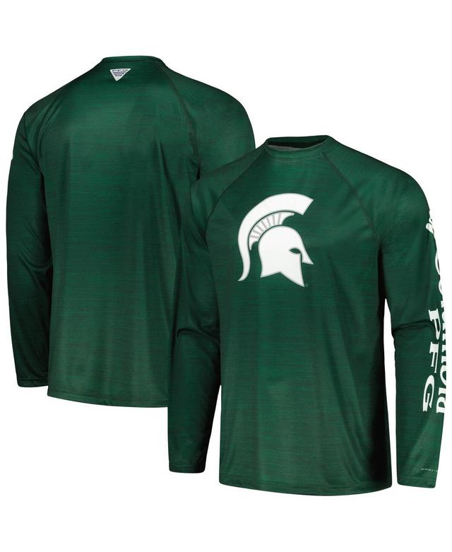 Mens Columbia Michigan State Spartans PFG Terminal Tackle Omni-Shade Raglan Long Sleeve T-Shirt Product Image