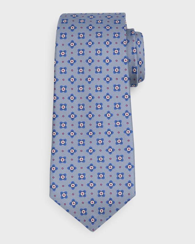 Mens Floral-Print Silk Tie Product Image