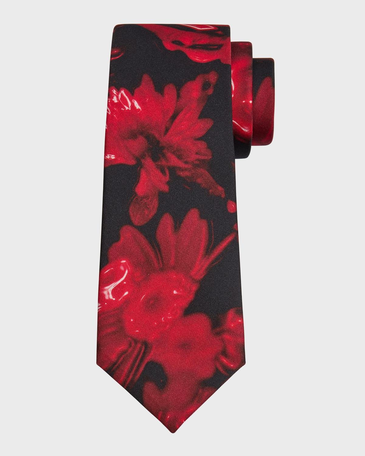 Men's Silk Wax Flower Tie Product Image