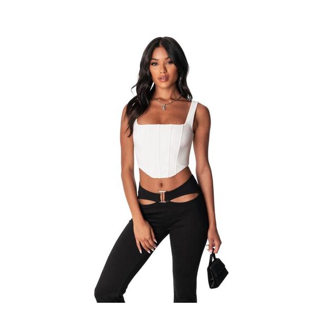 EDIKTED Isla Corset Crop Top Product Image