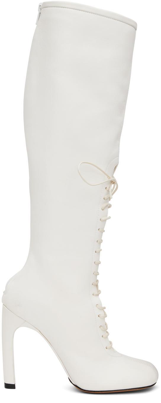 DRIES VAN NOTEN White Lace-up Boots In 001 White product image