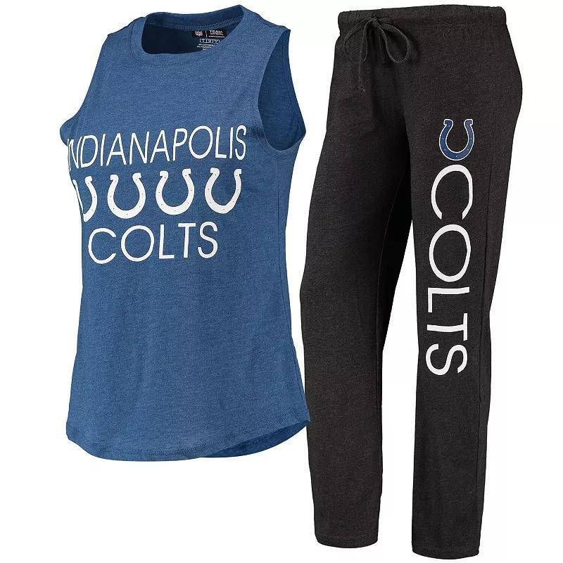 Womens Concepts Sport /Royal Indianapolis Colts Muscle Tank Top & Pants Sleep Set Product Image