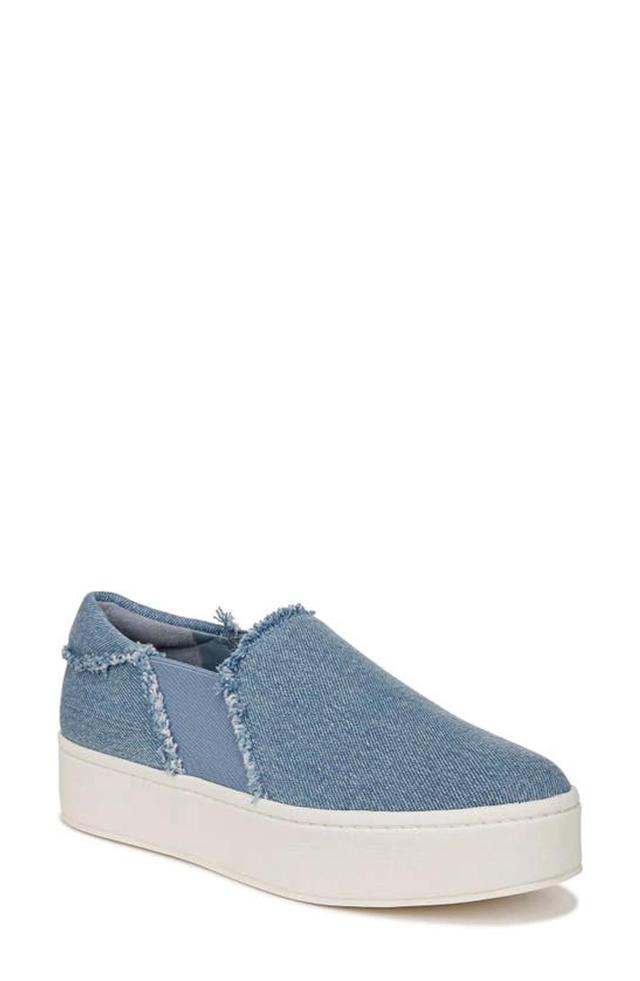 Warren Frayed Denim Slip-on Sneakers Product Image