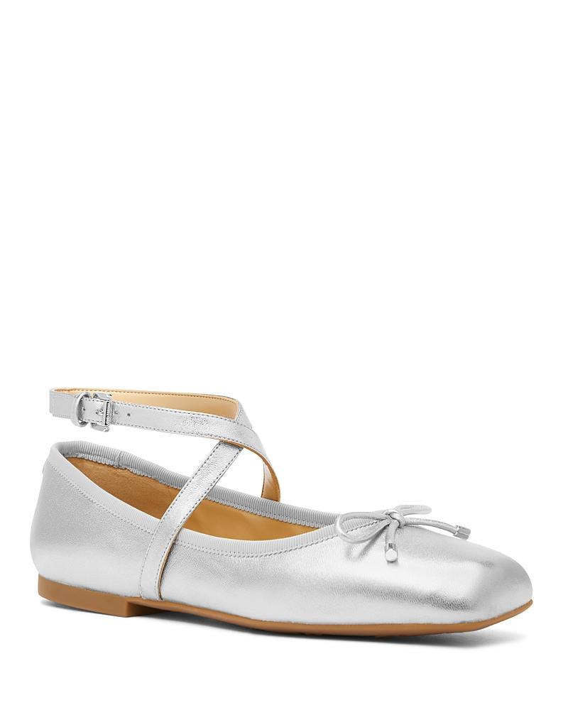 Michael Michael Kors Womens Collette Square Toe Bow Detail Ballet Flats Product Image