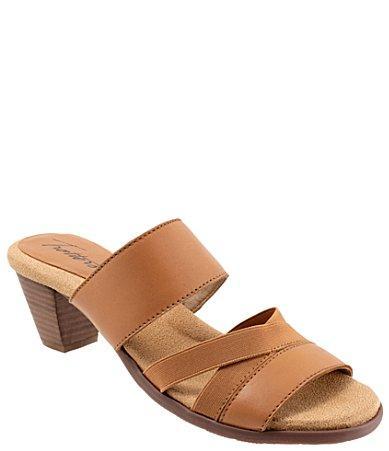 Trotters Maxine Leather Stretch Strap Slides Product Image