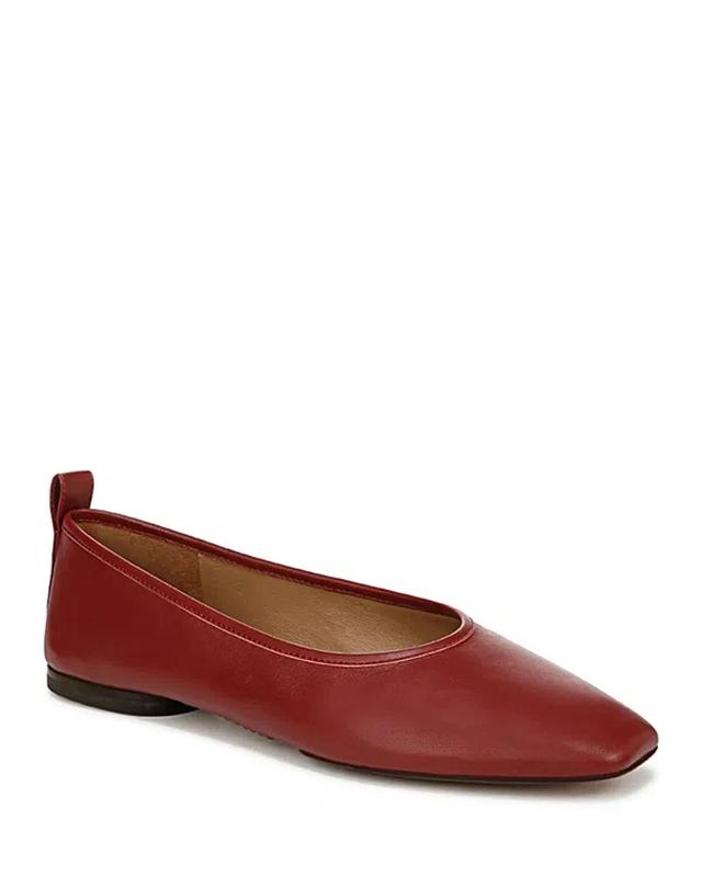 Vivian Lambskin Ballerina Flats In Red Currant Product Image