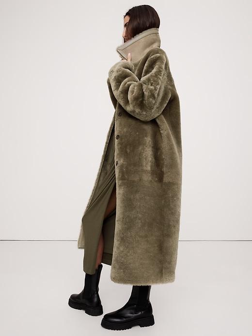 Reversible Shearling Car Coat Product Image