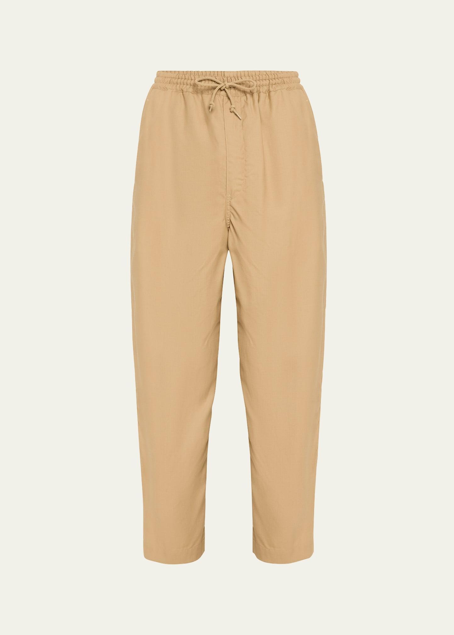 Mens Gabardine Elastic-Waist Pants Product Image