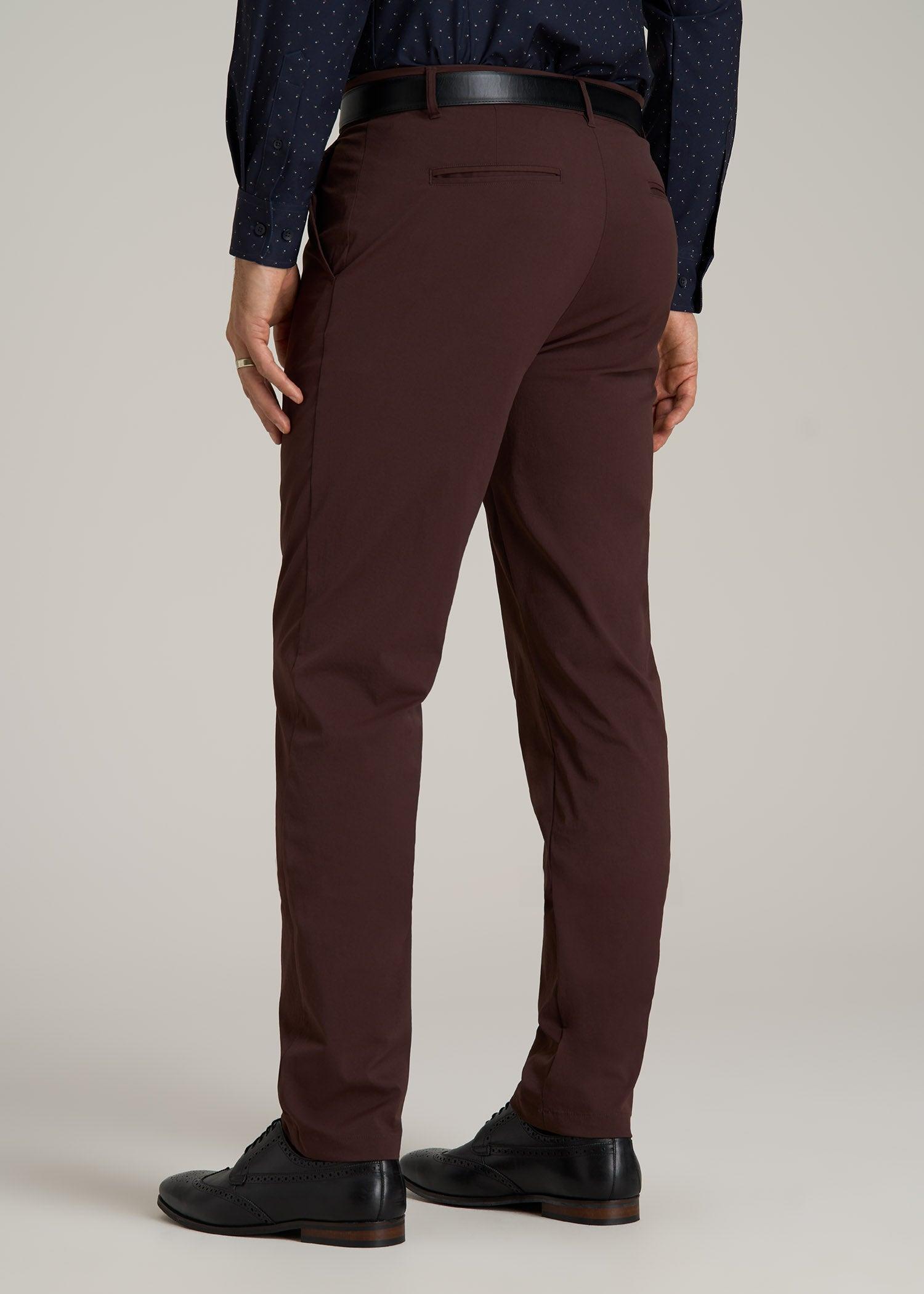 TAPERED FIT Traveler Chino Pants for Tall Men in Oxblood Product Image