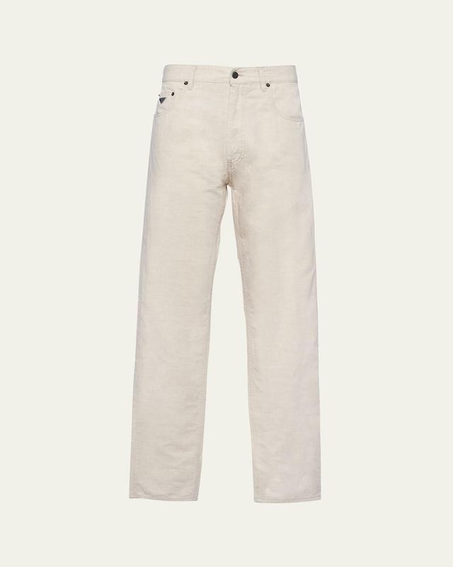 Mens 5-Pocket Chambray Jeans Product Image