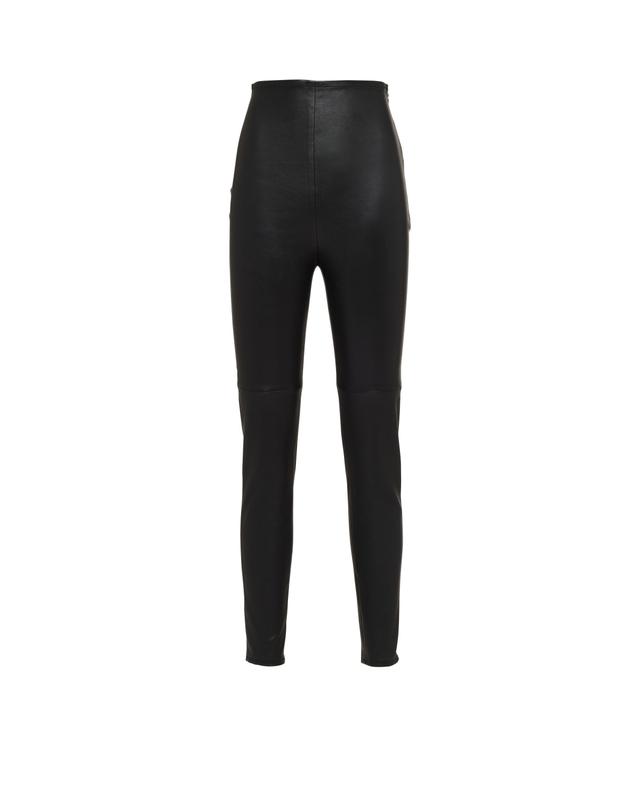 Stretch Nappa Leather Pants In F0002 Nero Product Image