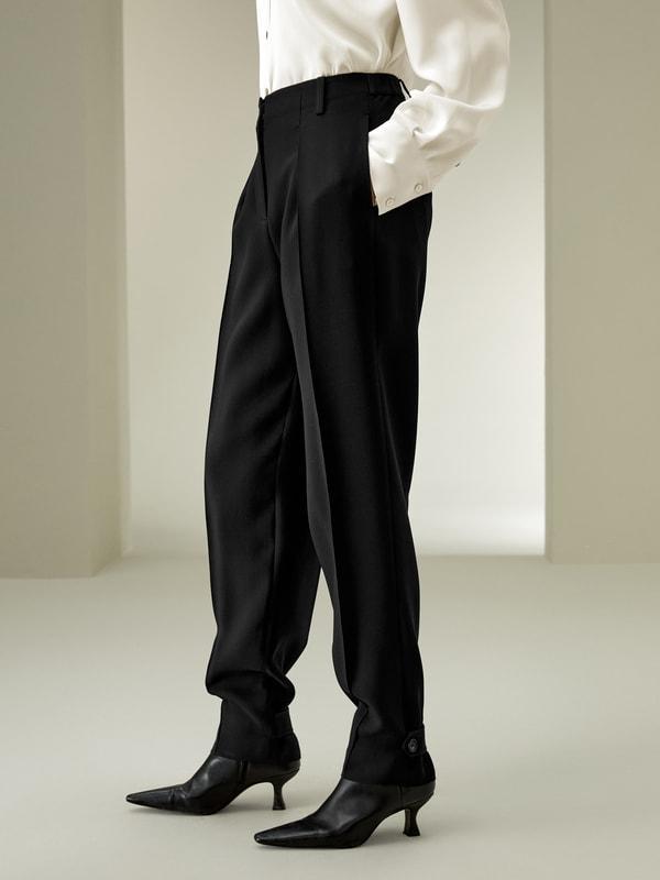 Wool Silk Blend Barrel Pants Product Image