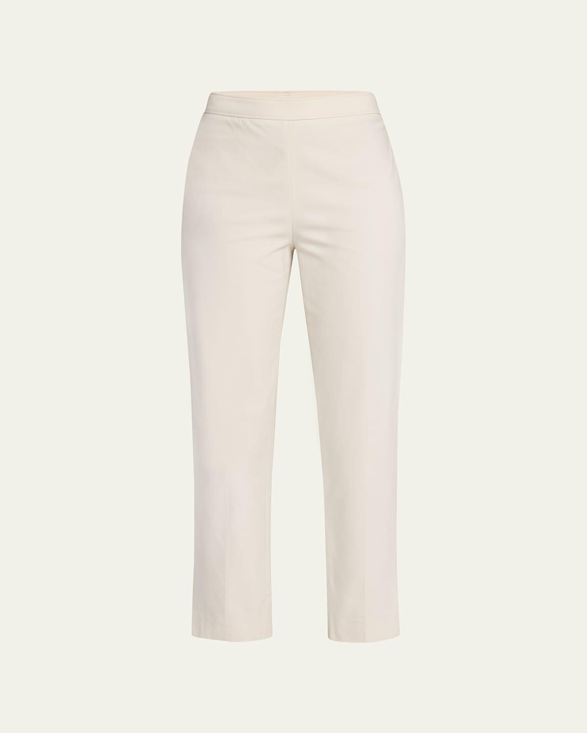 Cotton Straight-Leg Pants with Monili Detail product image