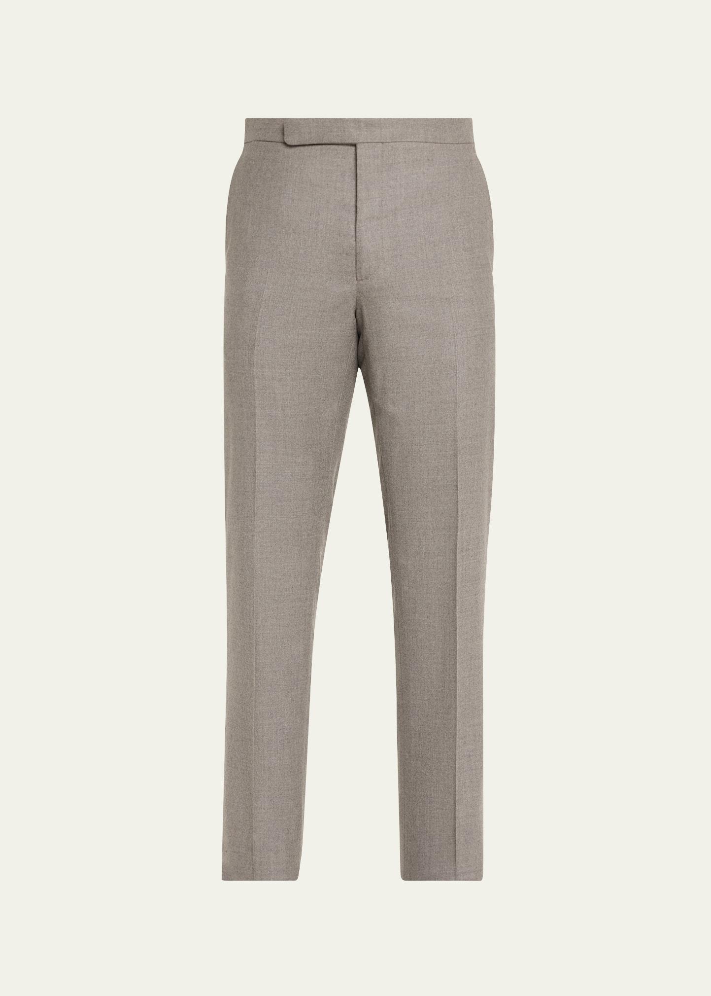 Mens Worsted Wool Trousers Product Image