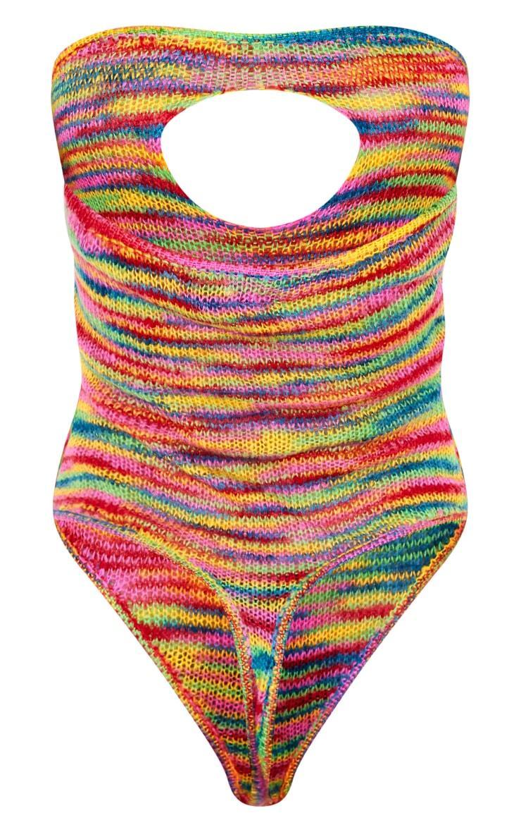 Multi Stripe Open Knit Bodysuit Product Image