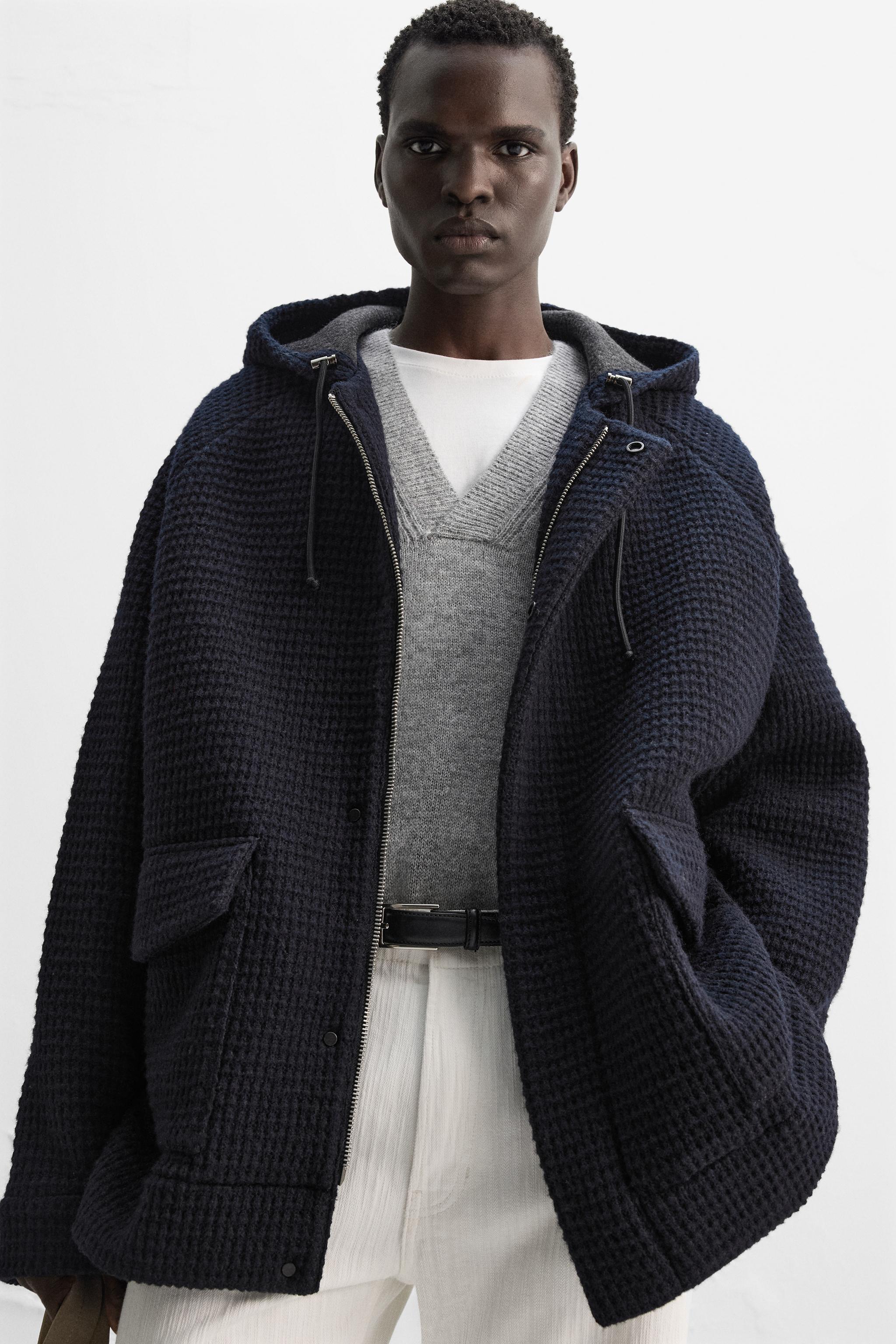 WOOL AND VISCOSE STRUCTURED JACKET Product Image