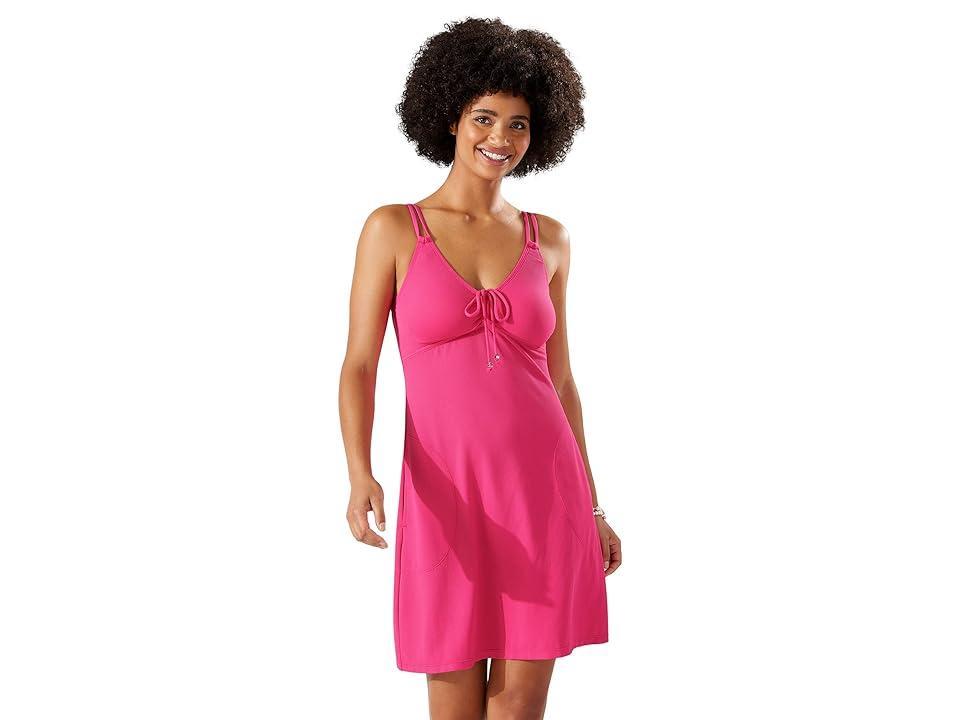 Tommy Bahama Island Cays V-Neck Spa Dress (Passion Pink) Women's Swimwear Product Image