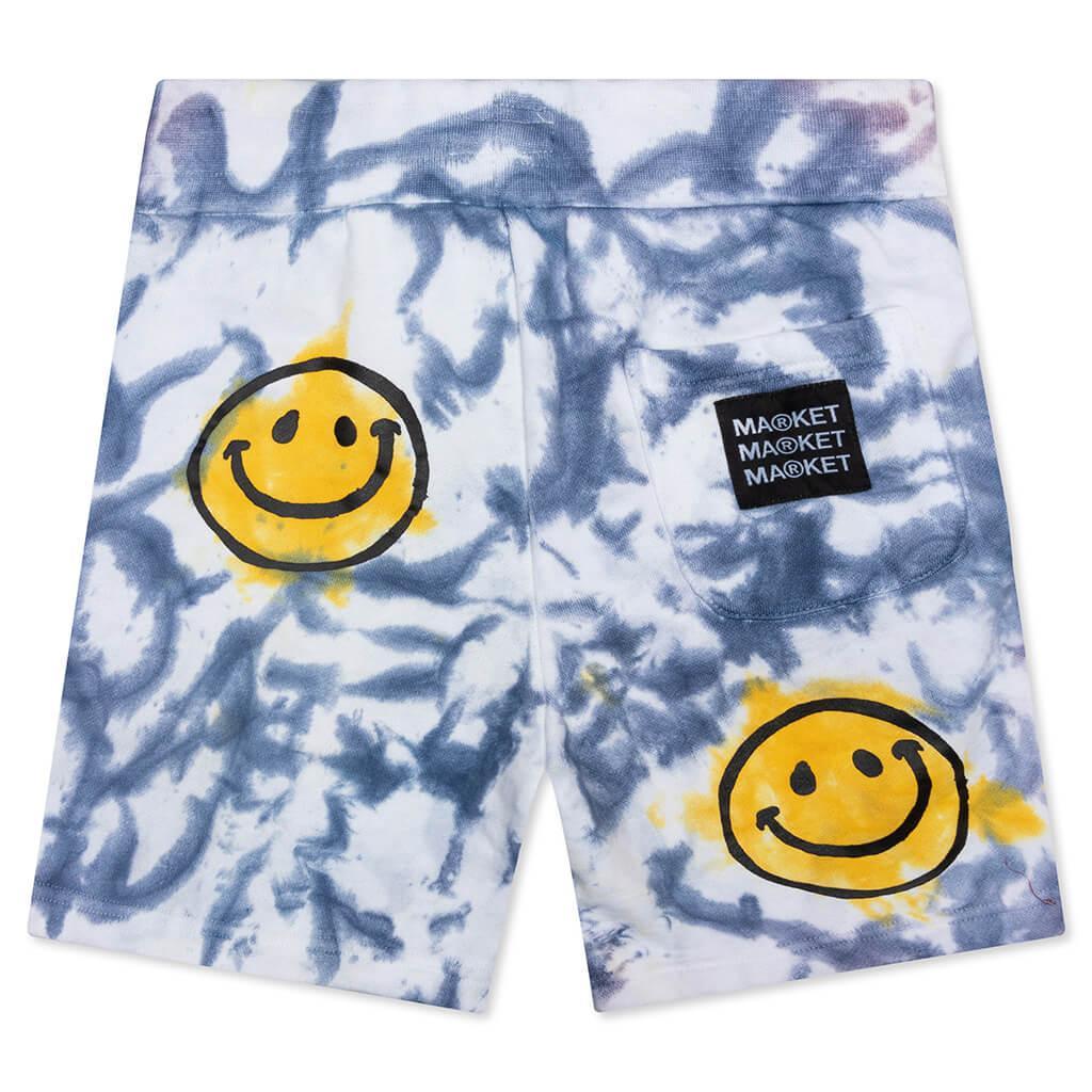 Smiley Sun Dye Sweatshorts - Yellow/Blue Male Product Image