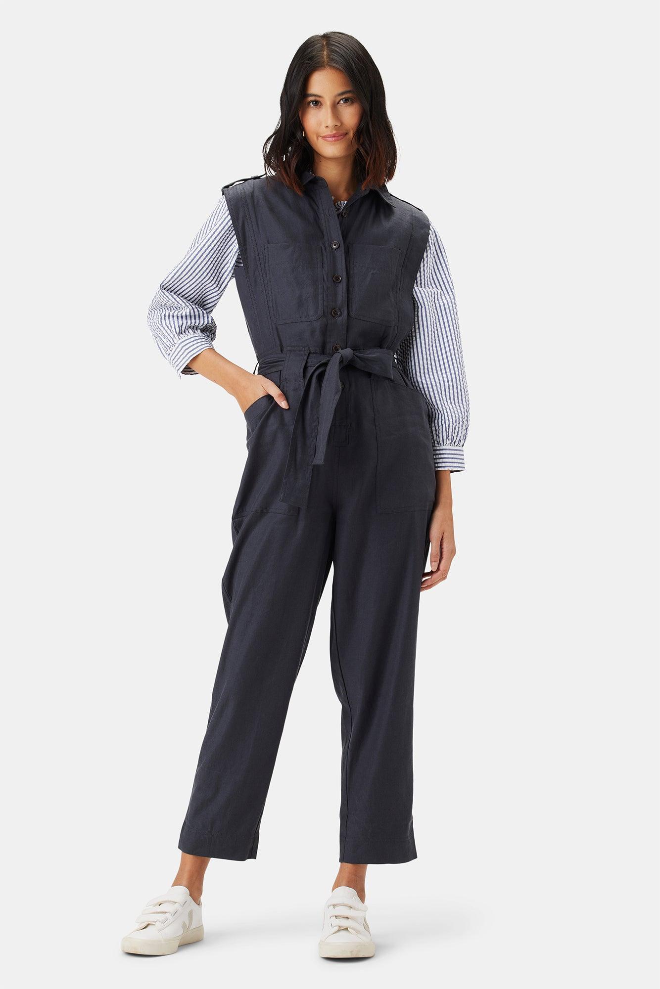 Sienna Femme Fete Stretch Jumpsuit - Pewter Grey Product Image