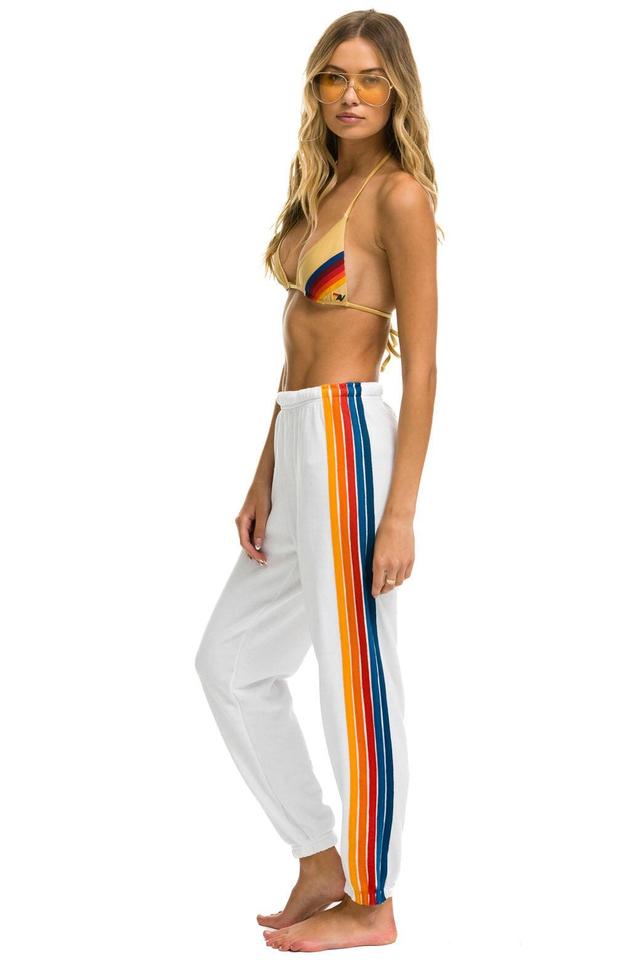 5 STRIPE SWEATPANTS - WHITE 2 Female Product Image