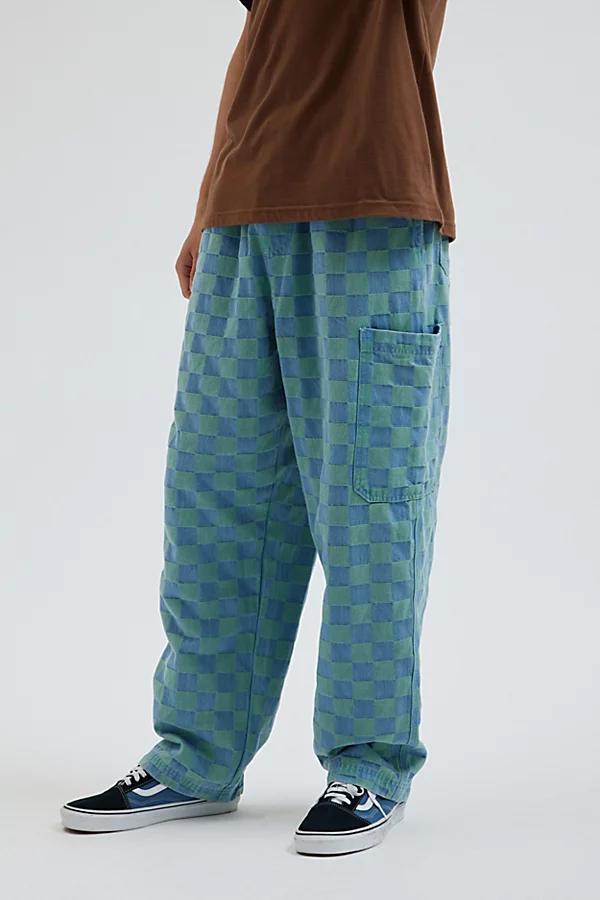 BDG Tonal Checkerboard Relaxed Fit Pull-On Jean Mens at Urban Outfitters Product Image