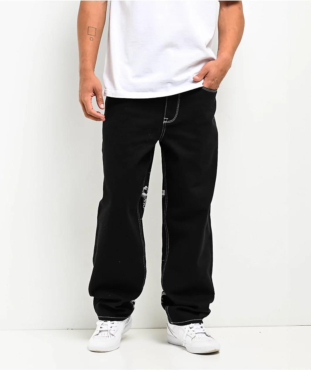 Ninth Hall Ambush Dragon Black Baggy Denim Jeans Product Image