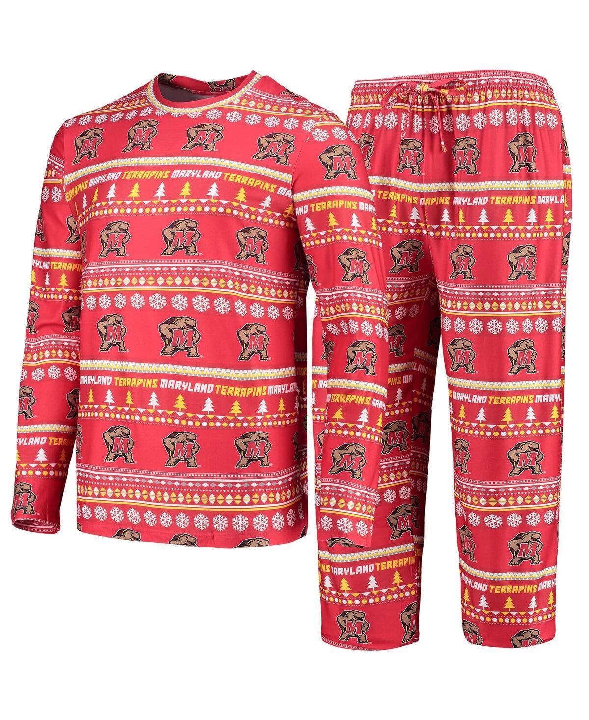 Mens Concepts Sport Maryland Terrapins Ugly Sweater Long Sleeve T-Shirt and Pants Sleep Set Product Image