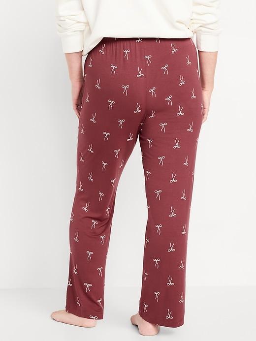 Mid-Rise Knit Jersey Pajama Pant Product Image