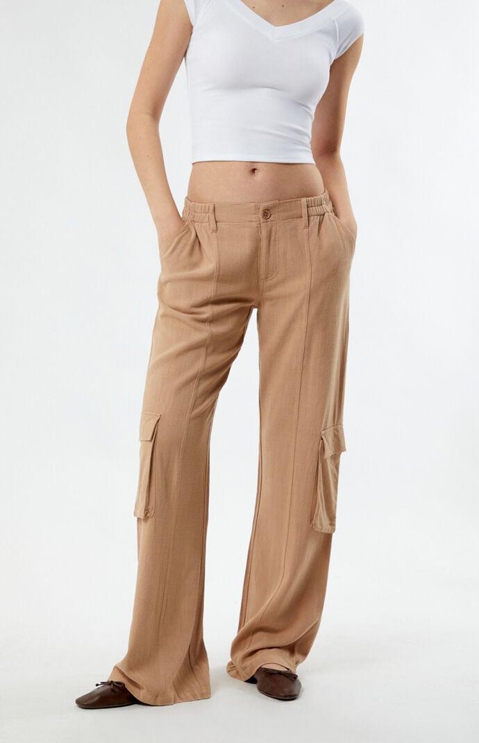 Women's Linen Cargo Pants Product Image