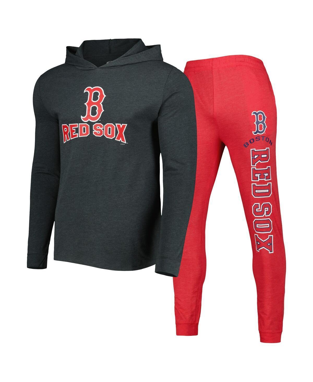 Mens Concepts Sport Heather Red Boston Red Sox Meter Pullover Hoodie and Joggers Set - Heather Red Product Image