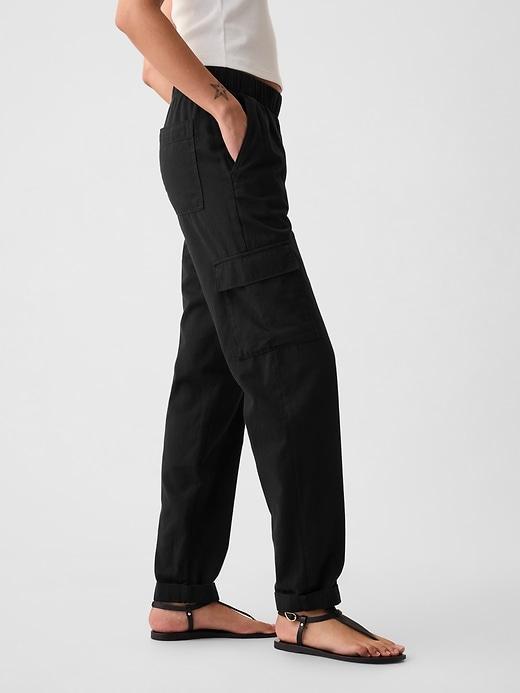 Mid Rise Twill Cargo Pants Product Image