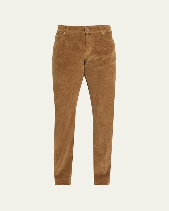 Mens Cotton-Cashmere Corduroy 5-Pocket Jeans Product Image