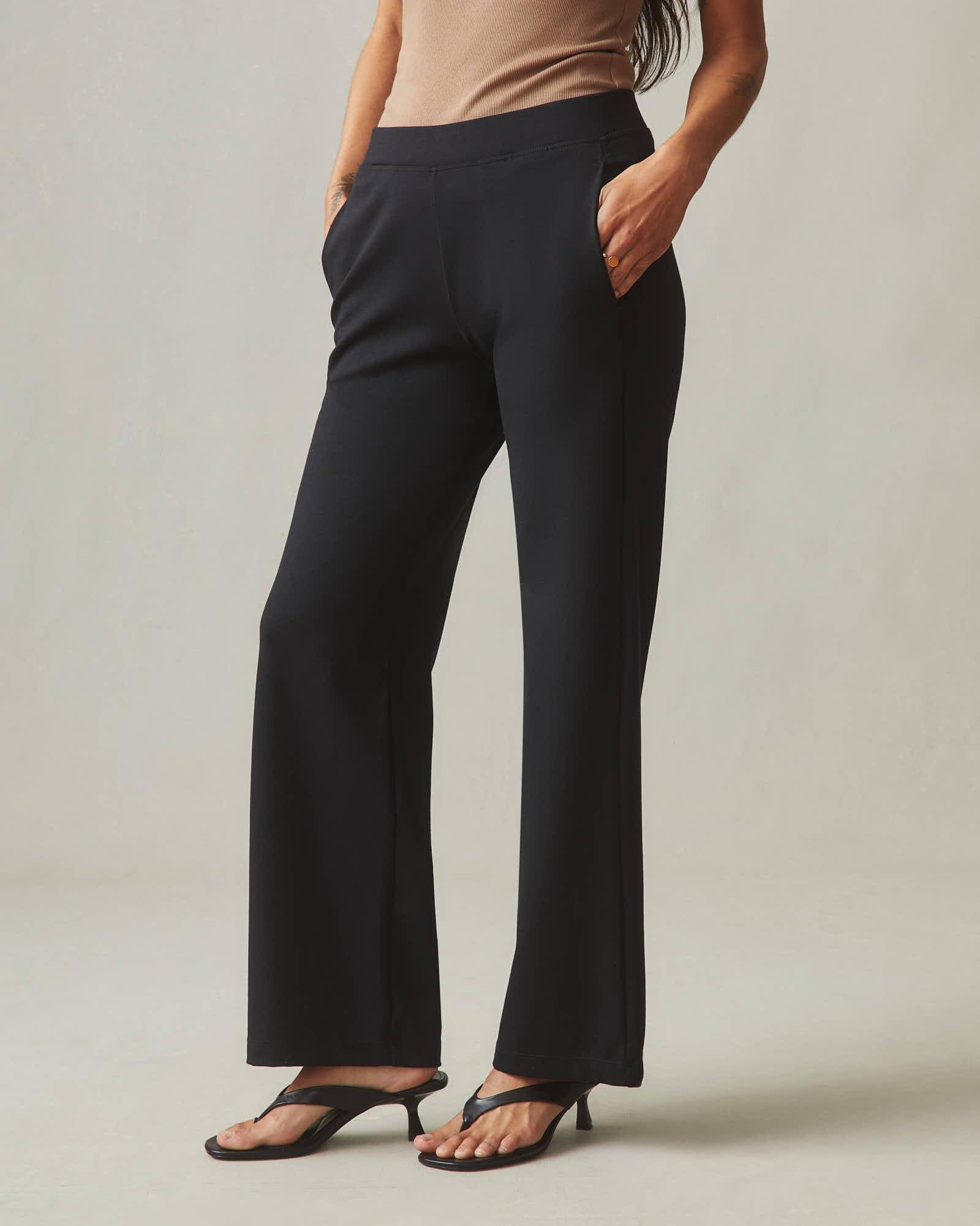 Ponte Straight Pant - Super Black Product Image