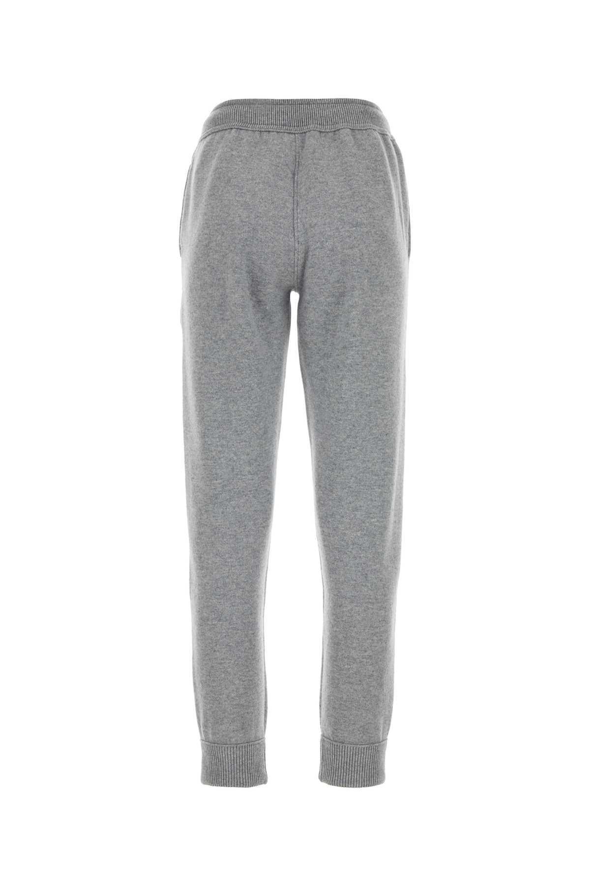 Grey Cashmere Joggers In Gray Product Image