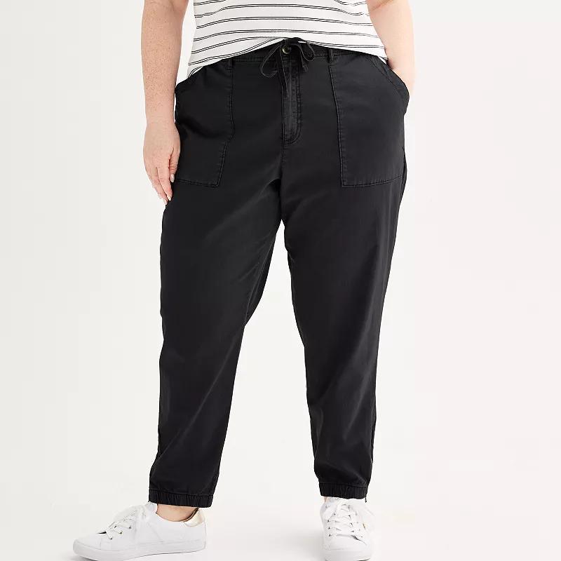 Plus Size Sonoma Goods For Life Core Utility Jogger Pants, Womens product image