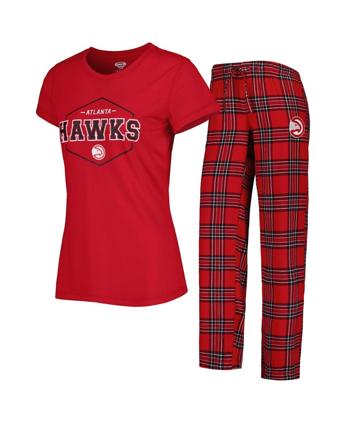 Womens Concepts Sport /Black Atlanta Hawks Badge T-Shirt & Pajama Pants Sleep Set Product Image