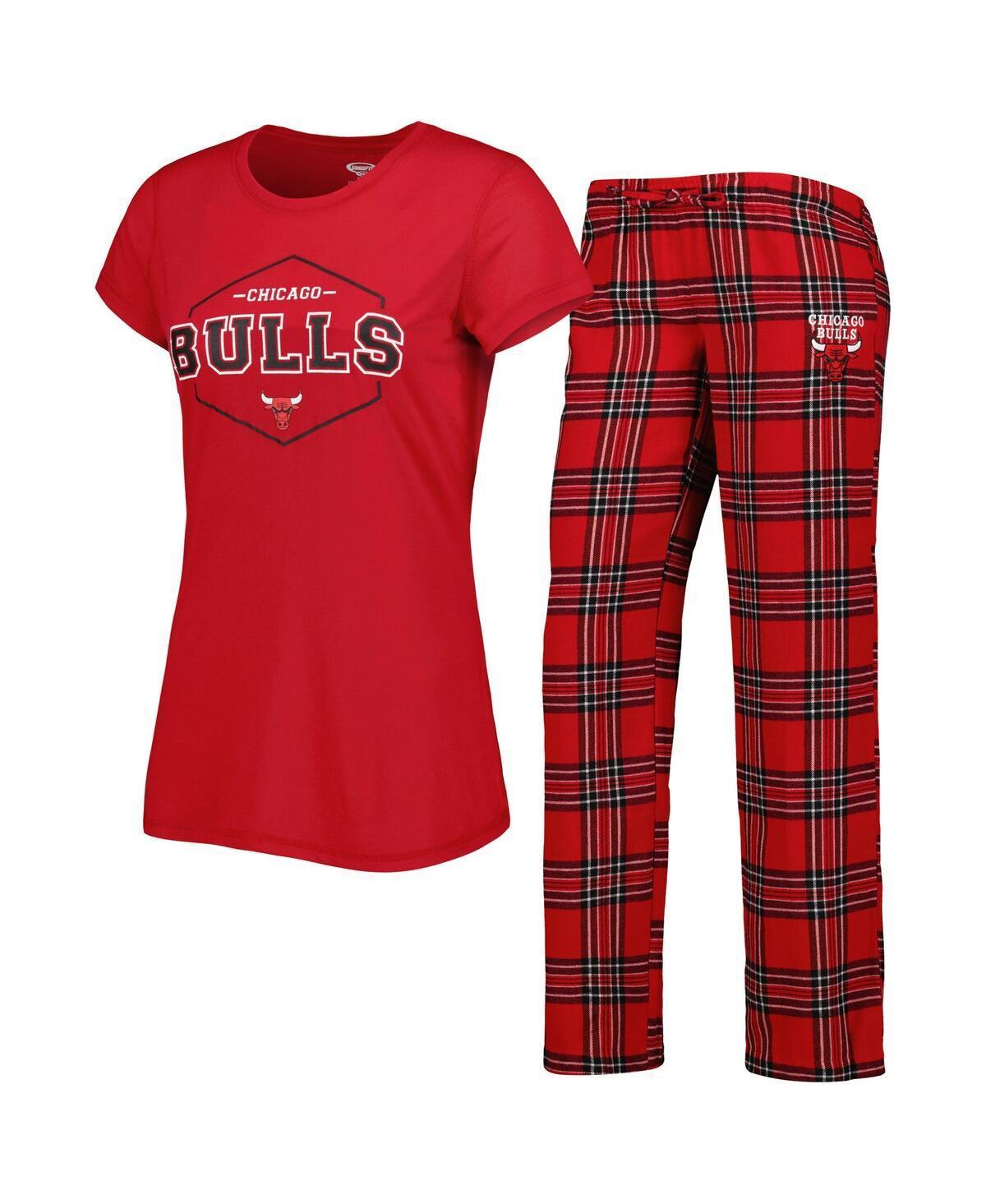 Womens Concepts Sport /Black Chicago Bulls Badge T-Shirt & Pajama Pants Sleep Set Product Image