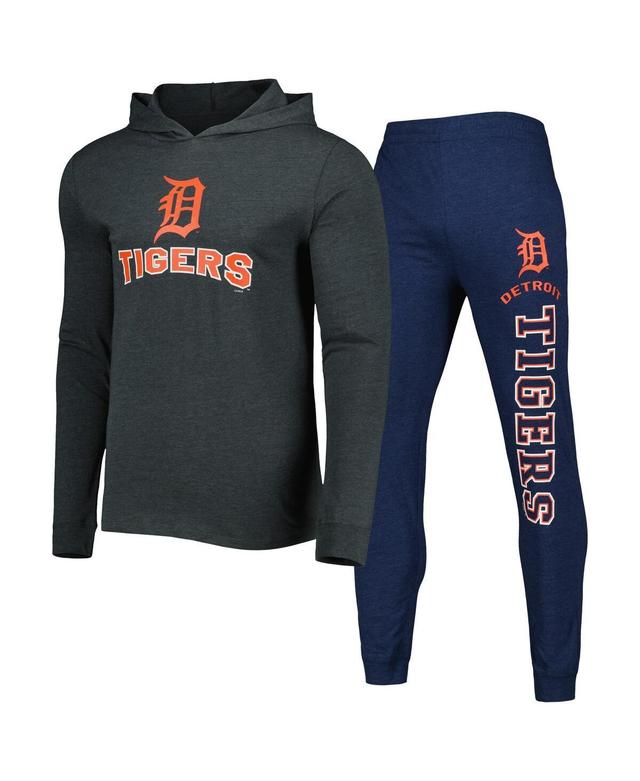 Mens Concepts Sport Heather Navy Detroit Tigers Meter Pullover Hoodie and Joggers Set - Heather Navy Product Image