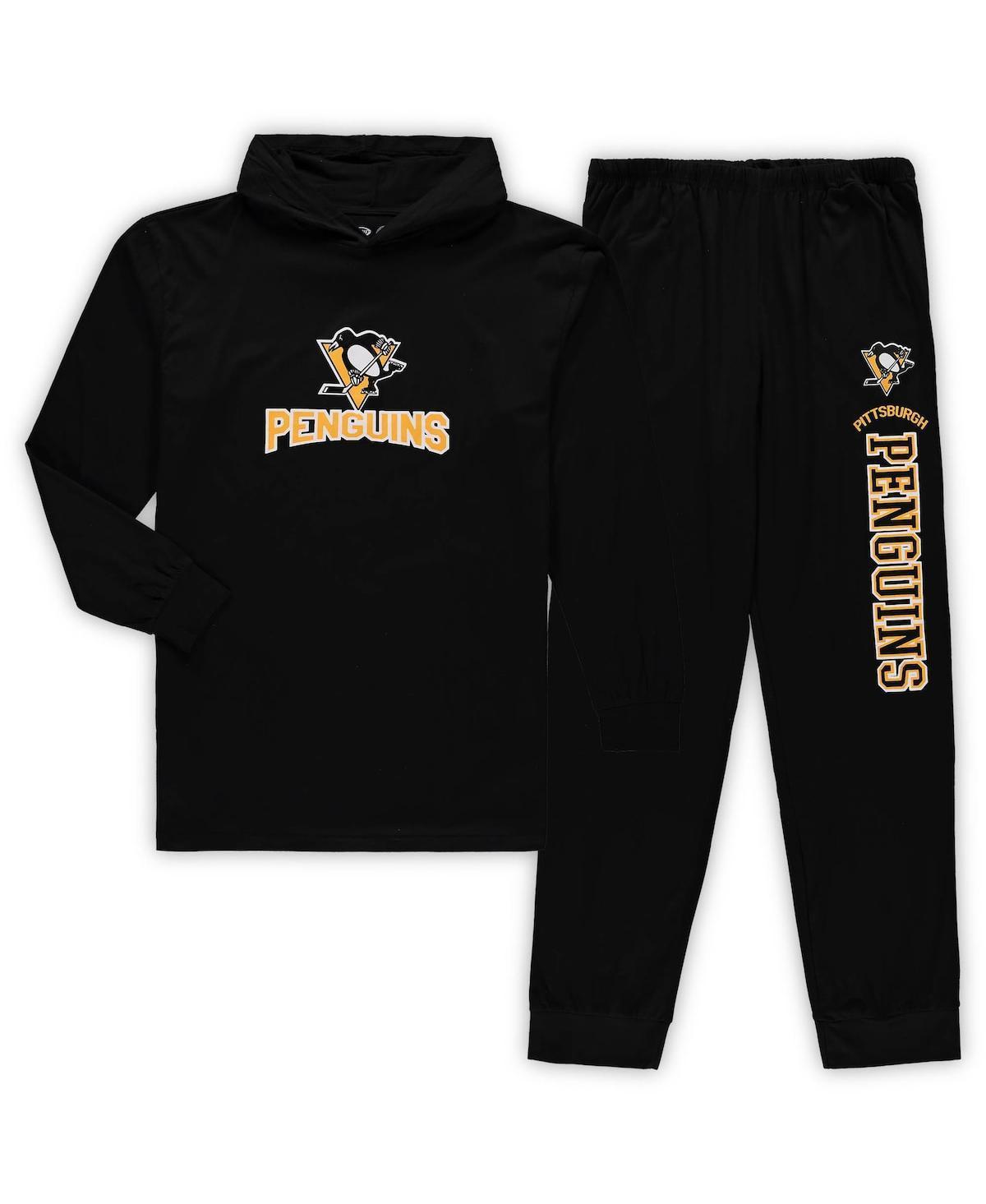 Mens Black Philadelphia Flyers Big and Tall Pullover Hoodie and Joggers Sleep Set Product Image