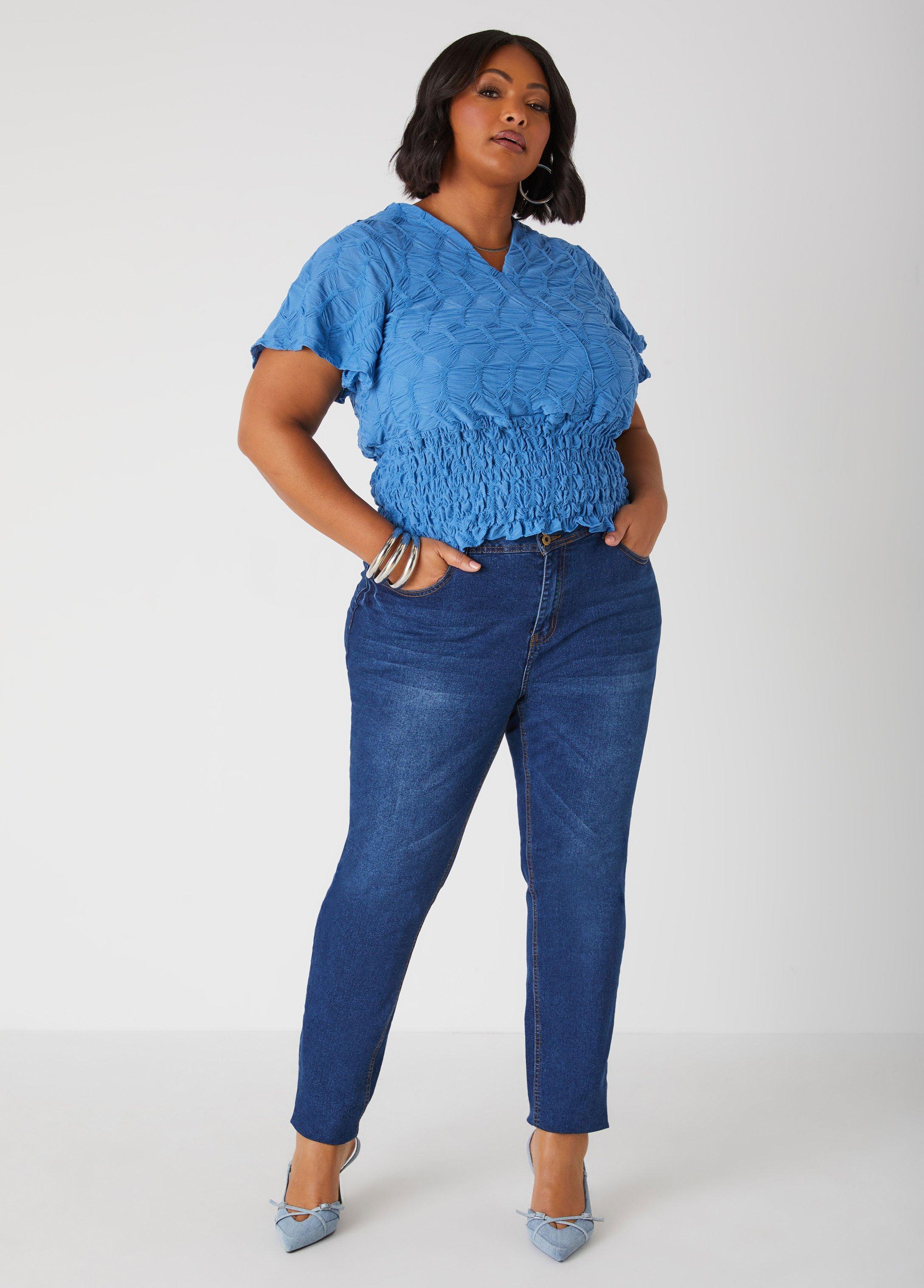 Shirred Textured Knit Top Product Image